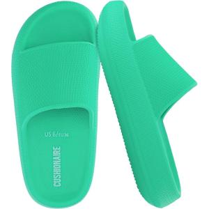imageCUSHIONAIRE Feather EVA Slides for Women  Comfortable Slip On Womens Slippers Indoor Outdoor Shower Shoes Beach Essential Cloud SlidesMint