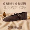 imageCUSHIONAIRE Bistro Mary Jane Flats for Women Woven Ballet Flats Shoes with Strap and Memory Foam for AllDay ComfortWoven Brown