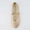 imageCUSHIONAIRE Bistro Mary Jane Flats for Women Woven Ballet Flats Shoes with Strap and Memory Foam for AllDay ComfortWoven Gold
