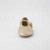imageCUSHIONAIRE Bistro Mary Jane Flats for Women Woven Ballet Flats Shoes with Strap and Memory Foam for AllDay ComfortWoven Gold