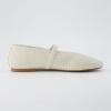imageCUSHIONAIRE Bistro Mary Jane Flats for Women Woven Ballet Flats Shoes with Strap and Memory Foam for AllDay ComfortWoven Wheat
