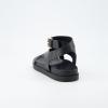 imageCUSHIONAIRE Entry Womens Ankle Wrap Molded Footbed Sandal with Adjustable Strap  NonSlip Outsole  Womens Platform Sandals  Comfortable Summer Shoes  Wide Widths AvailableBlack Smooth