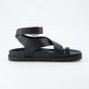 imageCUSHIONAIRE Entry Womens Ankle Wrap Molded Footbed Sandal with Adjustable Strap  NonSlip Outsole  Womens Platform Sandals  Comfortable Summer Shoes  Wide Widths AvailableBlack Smooth