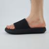 imageCUSHIONAIRE Feather EVA Mens Sandals  Slip On Recovery Slides Lightweight Water Shoes for MenBlack