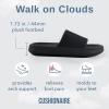 imageCUSHIONAIRE Feather EVA Mens Sandals  Slip On Recovery Slides Lightweight Water Shoes for MenBlack