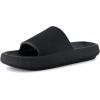 imageCUSHIONAIRE Feather EVA Mens Sandals  Slip On Recovery Slides Lightweight Water Shoes for MenBlack