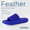 imageCUSHIONAIRE Feather EVA Mens Sandals  Slip On Recovery Slides Lightweight Water Shoes for MenCobalt Blue
