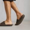 imageCUSHIONAIRE Feather EVA Mens Sandals  Slip On Recovery Slides Lightweight Water Shoes for MenEspresso