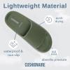 imageCUSHIONAIRE Feather EVA Mens Sandals  Slip On Recovery Slides Lightweight Water Shoes for MenGreen