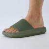 imageCUSHIONAIRE Feather EVA Mens Sandals  Slip On Recovery Slides Lightweight Water Shoes for MenGreen