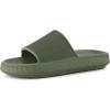 imageCUSHIONAIRE Feather EVA Mens Sandals  Slip On Recovery Slides Lightweight Water Shoes for MenGreen