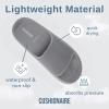 imageCUSHIONAIRE Feather EVA Mens Sandals  Slip On Recovery Slides Lightweight Water Shoes for MenGrey