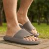 imageCUSHIONAIRE Feather EVA Mens Sandals  Slip On Recovery Slides Lightweight Water Shoes for MenGrey