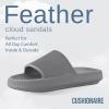 imageCUSHIONAIRE Feather EVA Mens Sandals  Slip On Recovery Slides Lightweight Water Shoes for MenGrey