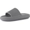 imageCUSHIONAIRE Feather EVA Mens Sandals  Slip On Recovery Slides Lightweight Water Shoes for MenGrey