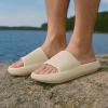 imageCUSHIONAIRE Feather EVA Mens Sandals  Slip On Recovery Slides Lightweight Water Shoes for MenKhaki