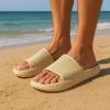 imageCUSHIONAIRE Feather EVA Mens Sandals  Slip On Recovery Slides Lightweight Water Shoes for MenKhaki