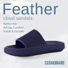 imageCUSHIONAIRE Feather EVA Mens Sandals  Slip On Recovery Slides Lightweight Water Shoes for MenNavy