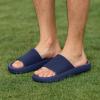 imageCUSHIONAIRE Feather EVA Mens Sandals  Slip On Recovery Slides Lightweight Water Shoes for MenNavy