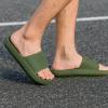 imageCUSHIONAIRE Feather EVA Mens Sandals  Slip On Recovery Slides Lightweight Water Shoes for MenOlive