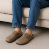 imageCUSHIONAIRE Haze Mens Clogs  Comfortable SlipOn Clogs for Men with Arch Support and Cork Suede Footbed  Perfect Potato Shoes for Indoor ampamp Outdoor UseBrown Nubuck