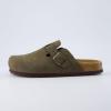 imageCUSHIONAIRE Haze Mens Clogs  Comfortable SlipOn Clogs for Men with Arch Support and Cork Suede Footbed  Perfect Potato Shoes for Indoor ampamp Outdoor UseOlive Nubuck