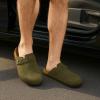 imageCUSHIONAIRE Haze Mens Clogs  Comfortable SlipOn Clogs for Men with Arch Support and Cork Suede Footbed  Perfect Potato Shoes for Indoor ampamp Outdoor UseOlive Nubuck