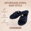 imageCUSHIONAIRE Laguna SlipOn Womens Sandals  Flat Braided Dressy Summer Sandals for WomenBlack
