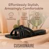 imageCUSHIONAIRE Laguna SlipOn Womens Sandals  Flat Braided Dressy Summer Sandals for WomenBlack