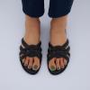 imageCUSHIONAIRE Laguna SlipOn Womens Sandals  Flat Braided Dressy Summer Sandals for WomenBlack