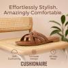 imageCUSHIONAIRE Laguna SlipOn Womens Sandals  Flat Braided Dressy Summer Sandals for WomenCognac
