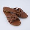 imageCUSHIONAIRE Laguna SlipOn Womens Sandals  Flat Braided Dressy Summer Sandals for WomenCognac