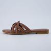 imageCUSHIONAIRE Laguna SlipOn Womens Sandals  Flat Braided Dressy Summer Sandals for WomenCognac