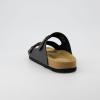 imageCUSHIONAIRE Lane Cork Footbed Mens Sandals Adjustable Buckle Comfort Slides for Men Genuine Leather Insole Summer Sandals Men FootwearBlack Nubuck