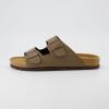 imageCUSHIONAIRE Lane Cork Footbed Mens Sandals Adjustable Buckle Comfort Slides for Men Genuine Leather Insole Summer Sandals Men FootwearBrown Nubuck