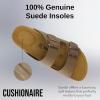 imageCUSHIONAIRE Lane Cork Footbed Mens Sandals Adjustable Buckle Comfort Slides for Men Genuine Leather Insole Summer Sandals Men FootwearBrown Nubuck