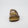 imageCUSHIONAIRE Lane Cork Footbed Mens Sandals Adjustable Buckle Comfort Slides for Men Genuine Leather Insole Summer Sandals Men FootwearBrown Nubuck
