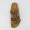 imageCUSHIONAIRE Lane Cork Footbed Mens Sandals Adjustable Buckle Comfort Slides for Men Genuine Leather Insole Summer Sandals Men FootwearBrown Nubuck