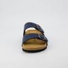 imageCUSHIONAIRE Lane Cork Footbed Mens Sandals Adjustable Buckle Comfort Slides for Men Genuine Leather Insole Summer Sandals Men FootwearNavy Nubuck