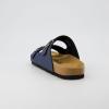 imageCUSHIONAIRE Lane Cork Footbed Mens Sandals Adjustable Buckle Comfort Slides for Men Genuine Leather Insole Summer Sandals Men FootwearNavy Nubuck