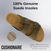 imageCUSHIONAIRE Lane Cork Footbed Mens Sandals Adjustable Buckle Comfort Slides for Men Genuine Leather Insole Summer Sandals Men FootwearOlive Nubuck