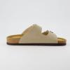 imageCUSHIONAIRE Lane Cork Footbed Mens Sandals Adjustable Buckle Comfort Slides for Men Genuine Leather Insole Summer Sandals Men FootwearStone Nubuck