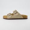 imageCUSHIONAIRE Lane Cork Footbed Mens Sandals Adjustable Buckle Comfort Slides for Men Genuine Leather Insole Summer Sandals Men FootwearStone Nubuck