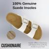 imageCUSHIONAIRE Lane Cork Footbed Mens Sandals Adjustable Buckle Comfort Slides for Men Genuine Leather Insole Summer Sandals Men FootwearWhite Nappa