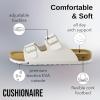 imageCUSHIONAIRE Lane Cork Footbed Mens Sandals Adjustable Buckle Comfort Slides for Men Genuine Leather Insole Summer Sandals Men FootwearWhite Nappa