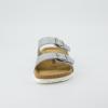 imageCUSHIONAIRE Lane Cork Footbed Sandals for Women  Comfortable Double Buckle SlipOn with Genuine Suede Footbed ampamp Arch Support Slides for Women FootwearSilver