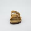 imageCUSHIONAIRE Lane Cork Footbed Sandals for Women  Comfortable Double Buckle SlipOn with Genuine Suede Footbed ampamp Arch Support Slides for Women FootwearTan Vegan Suede
