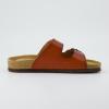 imageCUSHIONAIRE Lane Cork Footbed Sandals for Women  Comfortable Double Buckle SlipOn with Genuine Suede Footbed ampamp Arch Support Slides for Women FootwearWhiskey