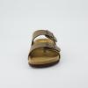 imageCUSHIONAIRE Lane Cork Footbed Sandals for Women  Comfortable Double Buckle SlipOn with Genuine Suede Footbed ampamp Arch Support Slides for Women FootwearBrown
