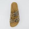 imageCUSHIONAIRE Lane Cork Footbed Sandals for Women  Comfortable Double Buckle SlipOn with Genuine Suede Footbed ampamp Arch Support Slides for Women FootwearLeopard